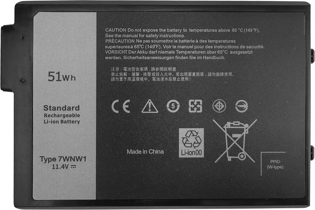 7WNW1 Laptop Battery for Dell Latitude 5424 5420 Rugged Latitude 7424 Rugged Extreme P137G P85G P86G P137G001 P137G002 P85G001 P86G001 DMF8C GK3D3 6NNCF DP3KF DMF0C 451-BCHV 0DMF8C 0GK3D3 07WNW1
