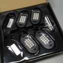 YiLaie RGB LED Rock Lights, 60 LEDs High Brightness Multifunction Neon underglow Kit Waterproof Light with APP/RF Control Multicolor Lights for ATV RZR UTV SUV Off Road Car, DC 12V (4 Pods)