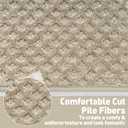 PURE ERA Carpet Stair Treads Tape Free Non Slip Indoor Stair Carpet Stair Protectors Pet-Friendly Non-Slip Skid Resistant Washable Reusable 8" x 30"(14 Pieces,Cream Gray Mini-Diamond Trellis)