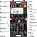 Powerbuilt 22 Piece Cooling System Pressure Tool Kit, Service and Leak Detection for Cars and Trucks, Coolant Adapters, Storage Case 940427