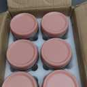 NETANY 6-pack 16oz Glass jars with Airtight Lids, Overnight Oats Containers with Lids, Wide mouth Mason Salad jars, Glass Food Storage Containers for Snacks Yogurt Spice Sugar-Pink