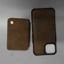 Compatible with Magsafe for iPhone 14 Wallet Case Magnetic Card Holder, RFID Blocking 2 in 1 Detachable Kickstand Shockproof Case for Women Men, Brown
