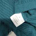 Womens Pullover Sweaters Batwing Long Sleeve Crewneck Casual Loose Knit Jumper Tops with Buttons (Green, L)