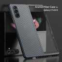 Sisyphy Aramid Fiber Case for Samsung Galaxy Z Fold 6 5G with Carbon Fiber Texture (Black 1500D), Super Slim Protective Cover Skin, Soft Touch Sturdy Durable Snap-on Back Cover