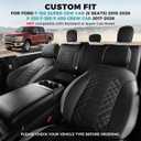 Seat Covers for Ford F150 2015-2026 SuperCrew & Ford F250 F350 F450 Super Duty 2017-2026 Crew Cab, Faux Leather Waterproof Pickup Truck Seat Covers (5 Seats) Interior Accessories