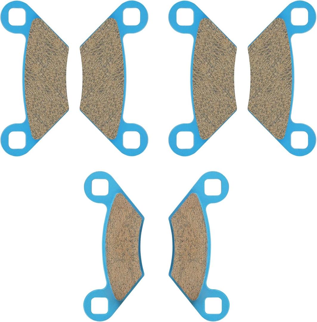 Ceramic Brake Pads Kit Front & Rear for Polaris Sportsman 450/400/500 HO, 570 EFI 2015-2021, Hawkeye 325 2x4 2015 Replacement for 2202412 2204088 (blue)