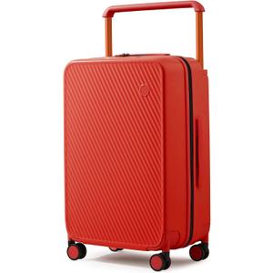mixi Carry On Luggage Airline Approved 20'' Lightweight Luggage Wide Handle PC Hardshell Suitcases with Spinner Wheels & TSA Lock, Red (20-inch)
