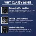 Lavazza Classy Mini Coffee Maker 72 Count Classico Espresso Capsules Compact Single-Serve Machine for Espresso & Lungo Compatible Expert Pods