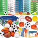 Valentines Day Cards for Kids School - 30 Pack Sport Balls Valentines Day Gifts for Kids Classroom, Valentine Day Cards Exchange for Toddlers Teens Boys School Class Party Favor Toys Carnival Prizes