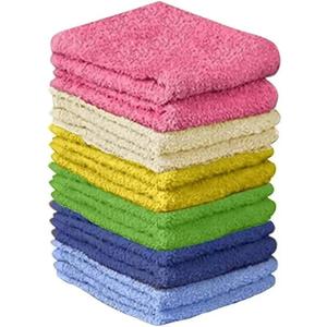 ECO Towels - 24 Pack Soft Washcloths, 100% Natural Cotton, 12x12 Inch Face Towels for Bathroom, Spa, Gym & Hotel Use, Highly Absorbent & Quick Dry, Reusable Cleaning Cloths for Home