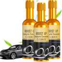 3PCS Catalytic Converter Cleaner Auto Parts Engine,Exhaust System Pipe Carbon Removal Cleaner Treatment Additive Oil,Fuel System Treatment Oil for Gas and Diesel Car