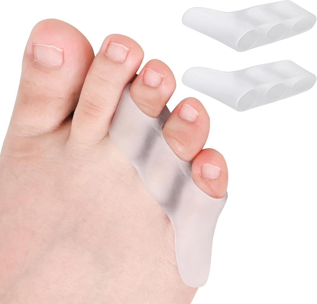 FOYOLO 6PCS Gel Pinky Toe Splint Tailors Bunion Corrector & Bunionette Pain Relief Little Toe Straightener Bunion Pads Corrector Pinky Toe,Overlapping Toe & Calluses,Blisters,Corns Toe Protectors