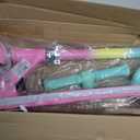 BELEEV V2 Scooters for Kids with Light-Up Wheels & Stem & Deck, 2 Wheel Folding Scooter for Girls Boys, 3 Adjustable Height, Non-Slip Pattern Deck, Lightweight Kick Scooter for Children Ages 3-12