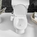 SAMODRA Non-Electric Bidet - Self Cleaning Dual Nozzle (Frontal and Rear Wash) Fresh Water Bidet Toilet Seat Attachment with Independent Adjustable Water Pressure (Classic White)