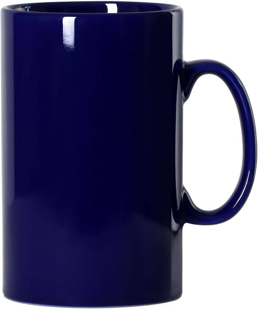 Smilatte 28 OZ Extra Large Ceramic Coffee Mug, M018 Classic Porcelain Boss Super Big Tea Cup with Handle for Office and Home, Blue