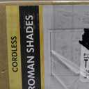 UNISHADES No Drill Cordless Roman Shades, Room Darkening, 36×64 in Charcoal