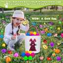 TURNMEON [ 2 Golden Eggs 50 Pack Easter Basket Stuffers for Kids, 50 Prefilled Easter Eggs with 50 LED Light Up Rings Glow in The Dark Easter Eggs Hunt Game Easter Party Favors Classroom Prizes