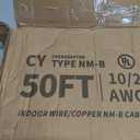 10/2 NM-B Wire, 10 Gauge 2 Conductor, 50FT Orange，With Ground, Indoor Electrical, Copper Wire, Non-Metallic Sheathed Cable