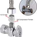 Joywayus 1/2 G Male to 3/8 Compression Female Thread Bushing Pipe Fitting, Nickel Plated Brass Reducer Faucet Connector Water Hose Adapter, Supply Line Adapter for RV Kitchen Bathroom Plumbing 2PCS