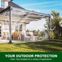 Clear Tarp,3x6ft Clear Tarps Heavy Duty Water Resistant with Reinforced Edge,14Mil Thickened Transparent Tear Resistant Water Resistant PVC Vinyl Tarp Enclosure for Patio,Greenhouse Outdoor
