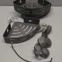 VOLPONE Corner Shower Shelf Suction Cup Shower Caddy Corner No Drilling Bathroom Shower Organizer Storage Rack Adhesive with Towel Bar (3-Pack, Gray)