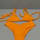 Bikini Sets for Women Sexy Halter Triangle String Bikini Cheeky V Cut High Waisted Thong Swimsuits 2 Piece (Large, Orange)