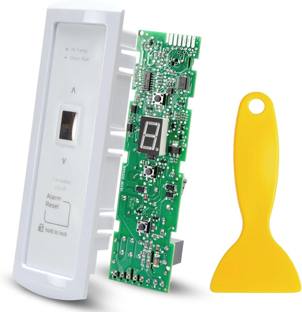 Upgraded 297370600 Refrigerator Control Display Board for Frigidaire & Crosley Freezer Electronic Control Board - Replaces 297241800, 297366100, PS3502428, 2020880