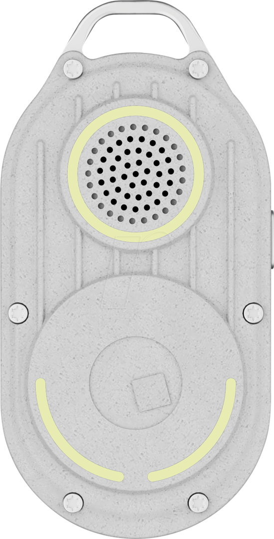 Rolling Square AirNotch Pro – Android Find Hub Only - Bluetooth Tracker Keychain, Replaceable Batteries, Loud 360° Sound, Anti-Loss Locator, Glow-in-The-Dark, Waterproof, White