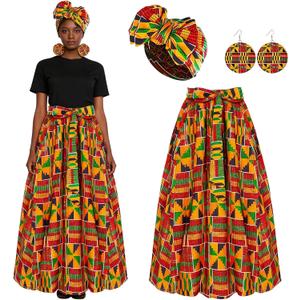 African Dresses for Women,African Outfits for Print Maxi Skirt African Outfits African Tops for Women (XX-Large)