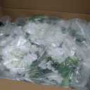 Artificial Wisteria Hanging Flowers Fake Wisteria Flower Garland Silk Vines Rattan Decor for Home Wedding Arch Wall Garden Greenery Bedroom Outdoor Office Party Decoration (36, White)