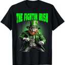 The Fighting Irish Crazy Leprechaun funny Irish tee T-Shirt, XS