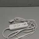 Flat Socket Extension Cord 8 FT Surge Protector Power Strip with 2 AC Outlets 1 USB C and 2 USB A Ports, Multiple Wall Outlet Extender Suitable for Home Dorm Desk Garage Work Travel Apartment (8FT)