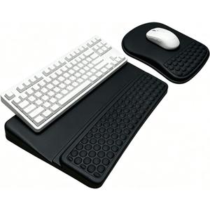 Keyboard Wrist Rest, Ergonomic Keyboard Stand with Wrist Rest, Ergonomic Keyboard Riser with Soft Memory Foam Cushion for Typing, Gaming, Home Office, Carpal Tunnel Pain Relief