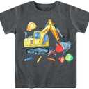 Boys Christmas Thanksgiving Shirt, Santa Xmas Tree Graphic T-Shirt 3-7 Years Funny Turkey Gobble Toddler Short Sleeve Tops 140