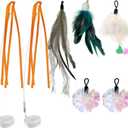 ORSDA 3in1 Interactive Cat Toys Replacement Attachments 7PCS Cat Teaser Toy Refills Cat Wand Attachments