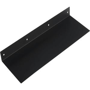 Linear Floating Shelf Wall Mounted Metal Shelves Heavy Duty Industrial Modern Steel Black Linear Metal Wall Shelf Display Shelves for Decorative for Modern Farmhouse Living Room (8"*24")