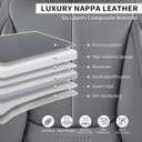 Car Seat Covers, Leather Seat Covers for Cars Full Set, Waterproof and Breathable Suitable for Most SUV/Truck/Sedan/Automotive 2 Pack (Grey)