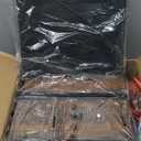 Huuger Night Stand Set of 2, Nightstand with 2 Drawers, Bed Side Table with Open Shelf, Wooden Top, End Table, Fabric Drawer, for Bedroom, Rustic Brown