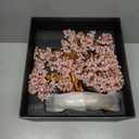 Natural Rose Quartz Gemstone Crystal Bonsai Tree of Life Large Feng Shui Money Chakra Tree for Luck and Wealth Decoration(1,251 Gem Count)