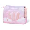 MONDAY Giftset with Travel Size Shampoo, Conditioner, Body Wash Cosmetics Bag and Keyring