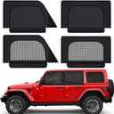 XCBYT Car Window Shades - 2019-2024 Jeep Wrangler JK JL and Gladiator JT Privacy Curtains, Dual Purpose Window Covers, Side Window Sun Shade for Breastfeeding, Napping, Dressing, Camping