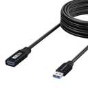 BlueRigger USB Extension Cable (32FT/10M, Long Active USB2.0 Extender, Male to Female Repeater, Data Transfer Cord)- for Game Consoles, Printer, Camera, Keyboard, Hard Drives