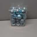 Emopeak 24Pcs Christmas Balls Ornaments for Xmas Christmas Tree - 4 Style Shatterproof Christmas Tree Decorations Hanging Ball for Holiday Wedding Party Decoration (Teal Blue, 2.4"/6.2CM)