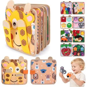 Cobelae Montessori Busy Book for Toddlers 1-3, Toddler Busy Board