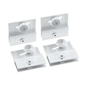 4 Pcs M 6054 Shower Door Rollers Sliding Top Bracket Roller Assembly with 3/4” Wheels & Ball Bearings, Aluminum Chrome Replacement for Frameless Sliding Glass Doors (1/4” Thick Glass
