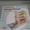 Vanplay Car Ramp Toys for One Year Old Boy Birthday Gifts, Wooden Montessori Toys for 1 2 Year Old, Race Track Truck Toy with 4 Mini Cars, First Christmas Birthday Gifts for Toddlers 1-3-2-4