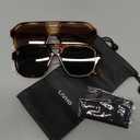 livho Trendy Polarized Square Aviator Sunglasses Women Men Square Eyewear Frame, Retro Sun Glasses for Women Men 2025 Shades