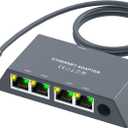 for Starlink Gen3/Mini Ethernet Adapter with 4 RJ45 Ports,Multi Ports Starlink Ethernet Adapter with Wired External Network for Other Devices and Network Cable[4 Devices Networked Simultaneously]