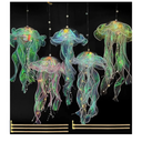 Jellyfish Light Hanging Decor - 18pcs Jellyfish Lamp Ceiling Decor for Under The Sea Party Decorations