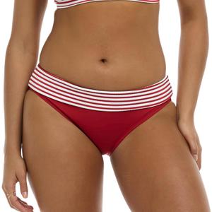 Skye Women's Mid Waist Full Coverage Bikini Bottom Swimsuit (Red, M)